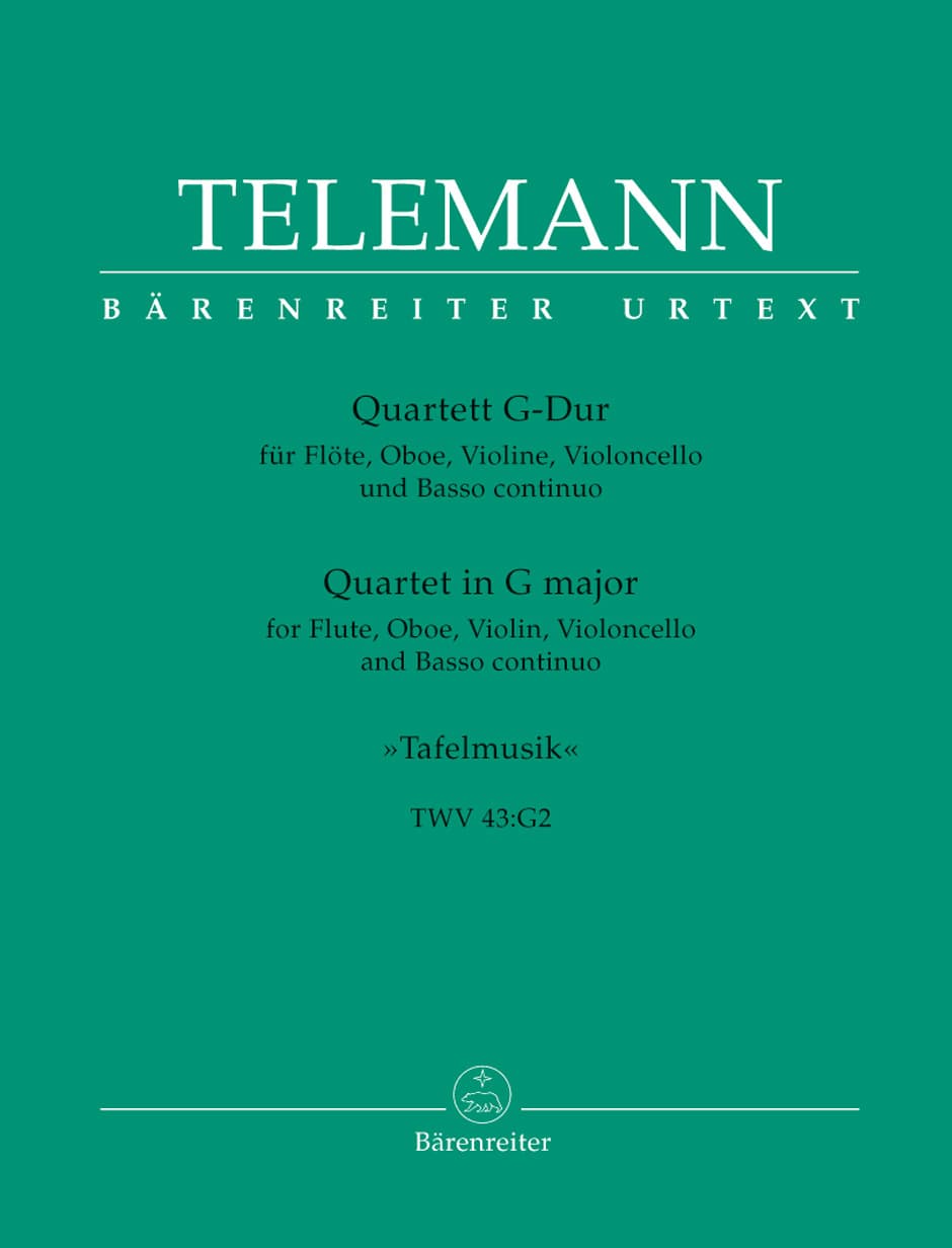 Telemann, Georg Philipp - Quartet in G Major, TWV 43:G2 URTEXT Published by Barenreiter