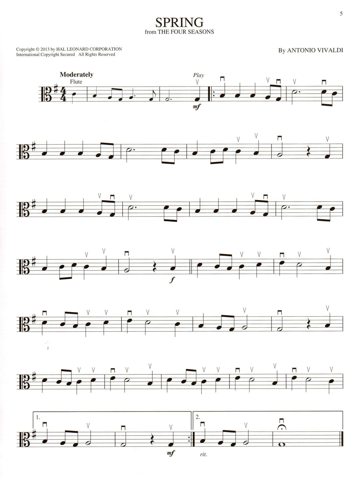 Classical Themes - Instrumental Play-Along - for Viola with Online Audio - Hal Leonard