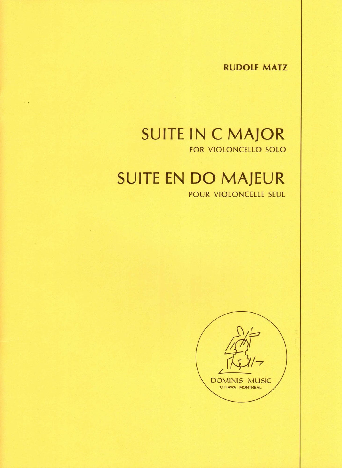 Matz, Rudolf - Suite in C Major - Cello solo - Dominis Music Edition