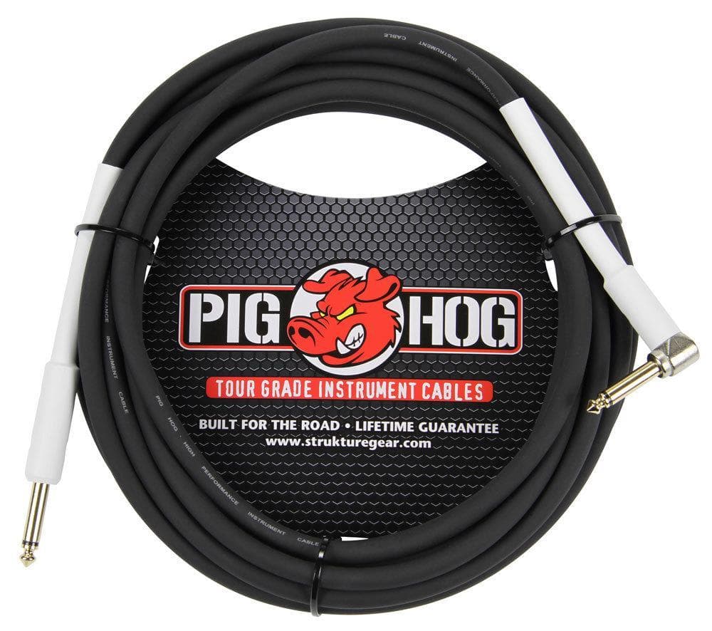 Pig Hog 1/4" Instrument Cable 18.5 ft Right Angle