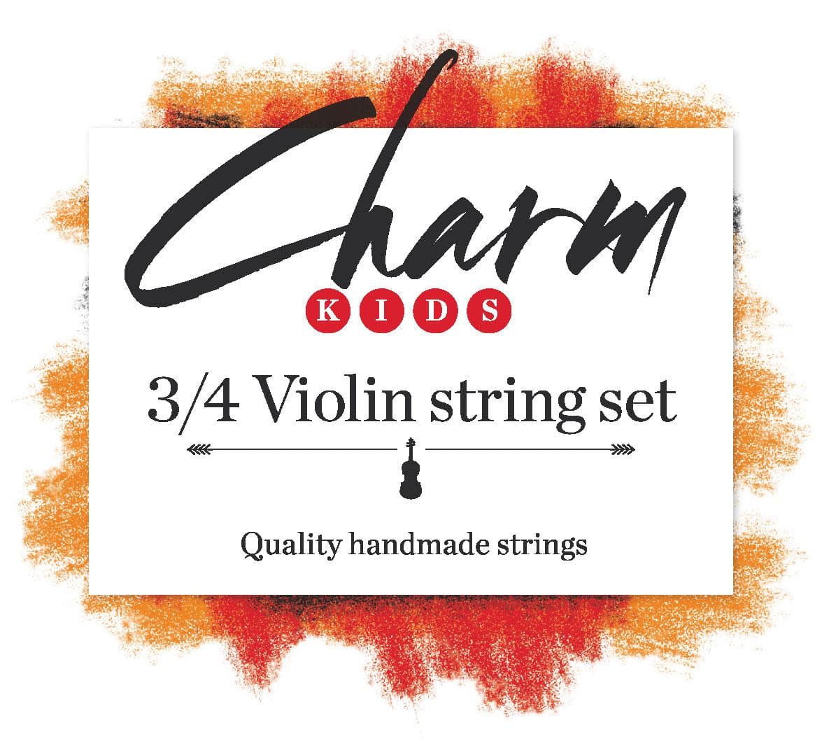 Charm Violin String Set Ball End 3/4 Size Medium