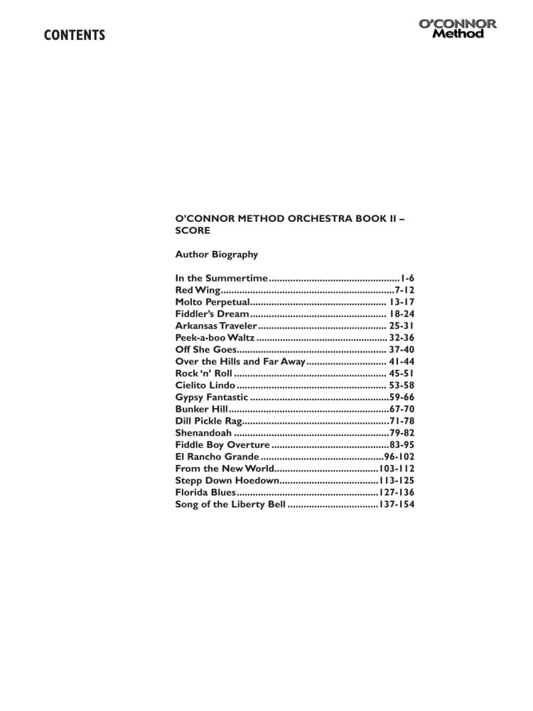 O'Connor Method for Orchestra - Book II - Score