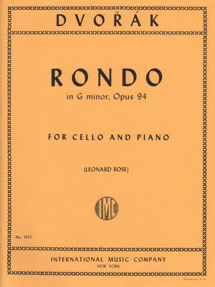 Dvorak Rondo Op. 94 G Minor Violin Sheet Music