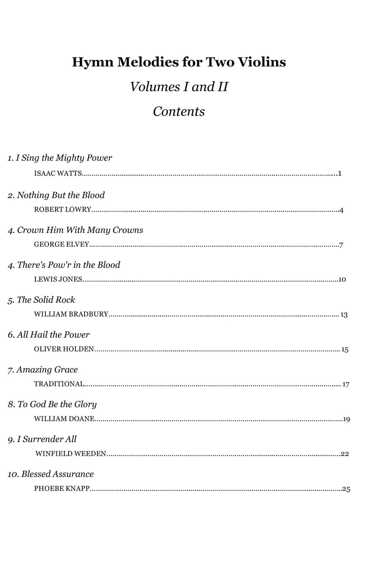 Yasuda, Martha - Hymn Melodies For Two Violins, Volume II - Digital Download