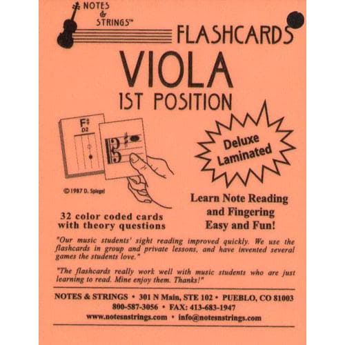 Laminated Viola Flash Cards - 32 Flashcard Set