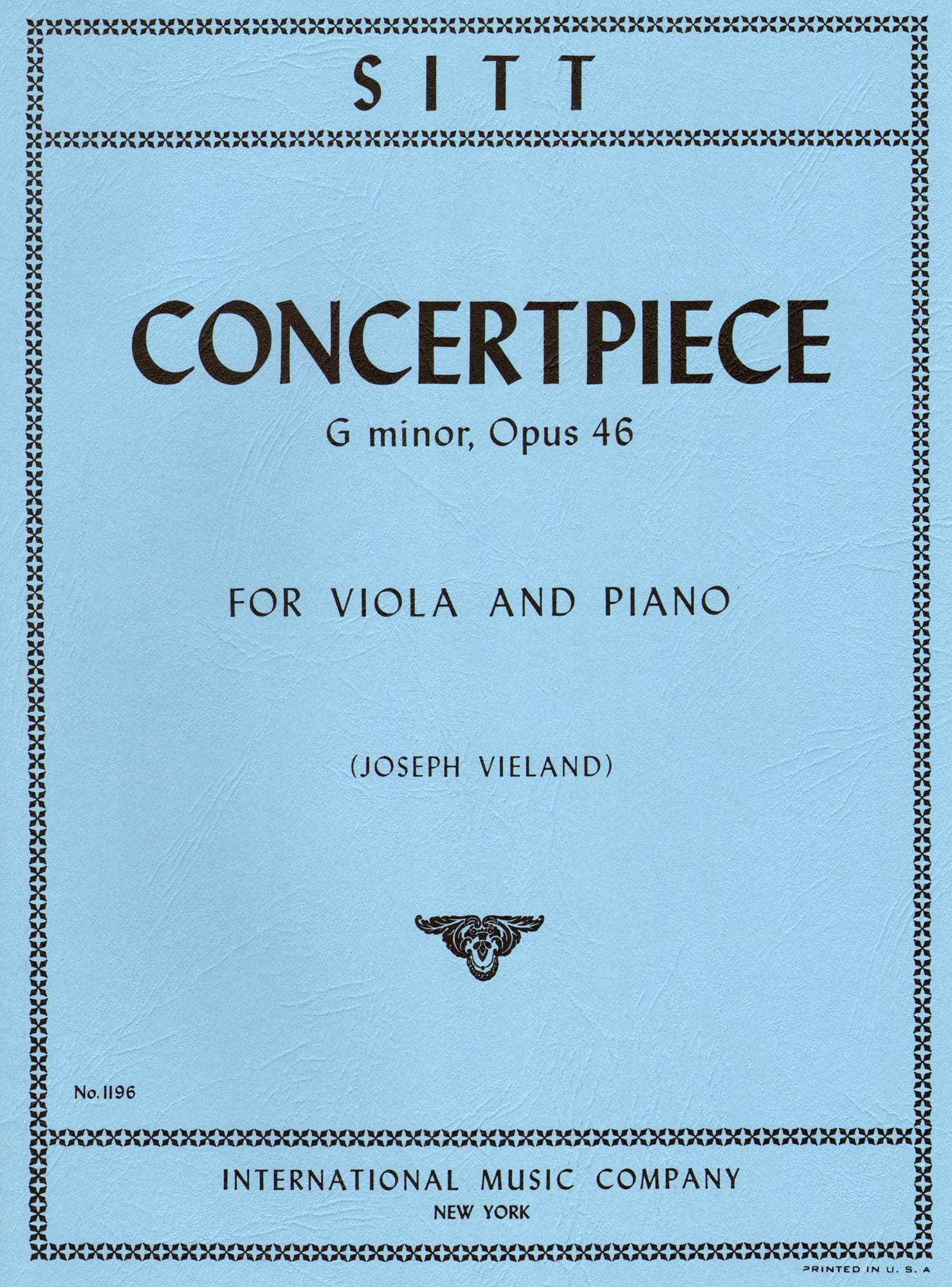 Sitt Concertpiece G Minor Op. 46 Violin Sheet Music