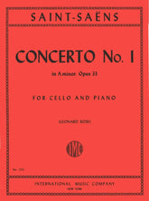 Saint-Saens, Camille - Concerto No 1 in A Minor Op 33 - for Cello and Piano - edited by Rose - International Music Company