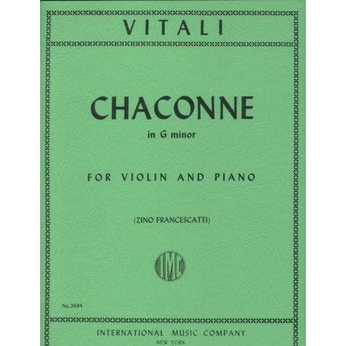Vitali - Chaconne in g For Violin & Piano Published by International Music Company