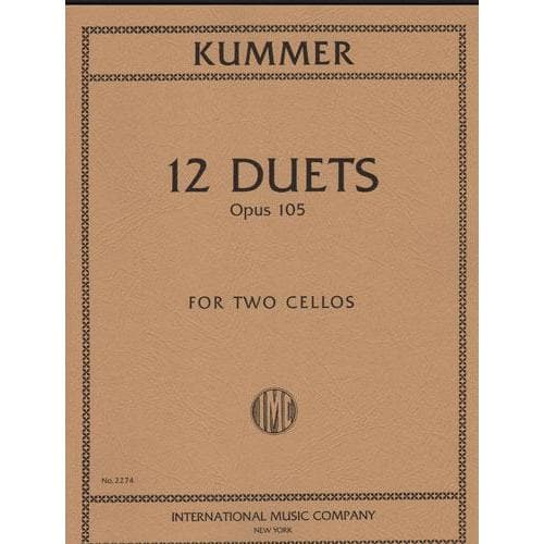 Kummer, FA - 12 Duets, Op 105 - Two Cellos - International Music Co