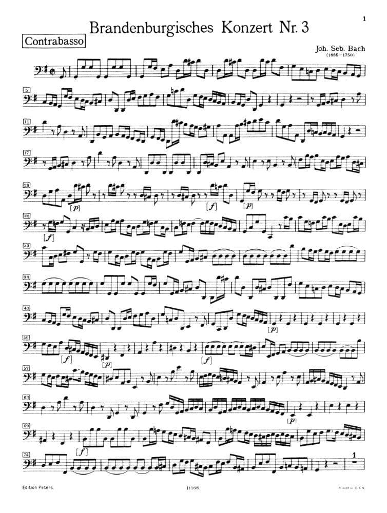 Bach's Brandenburg 3: Bass Baroque