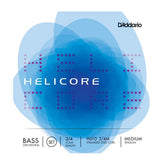 Helicore Orchestra Bass Set - Medium Gauge - 3/4 size