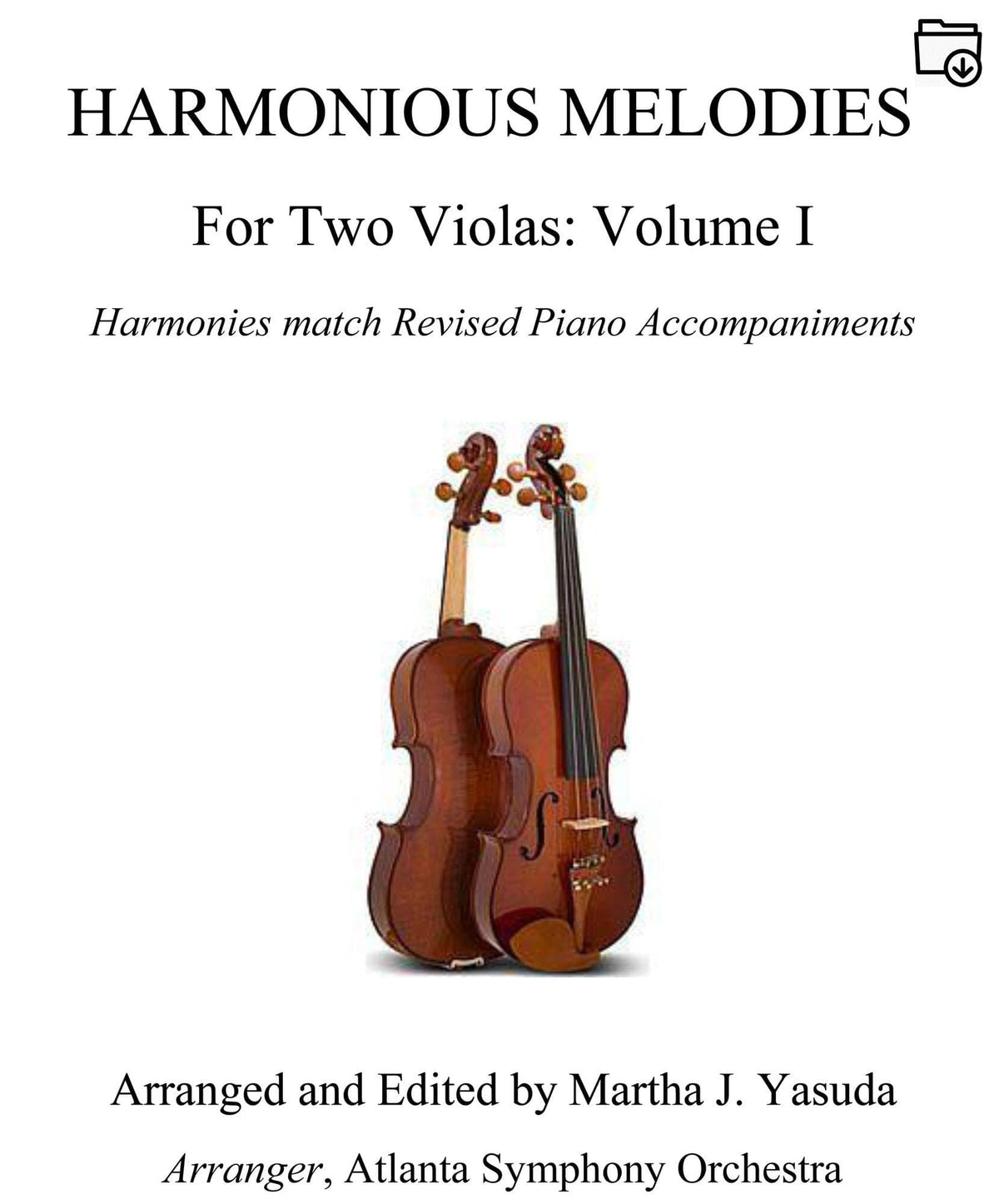 Yasuda, Martha - Harmonious Melodies For Two Violas, Volume I - Digital Download