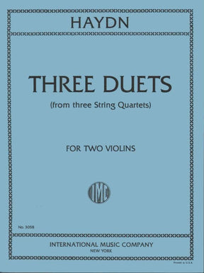 Haydn, Franz Joseph - Three Duets, Op 99 - Two Violins - International Edition