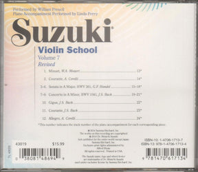 Suzuki Violin School CD, Volume 7, Performed by Preucil
