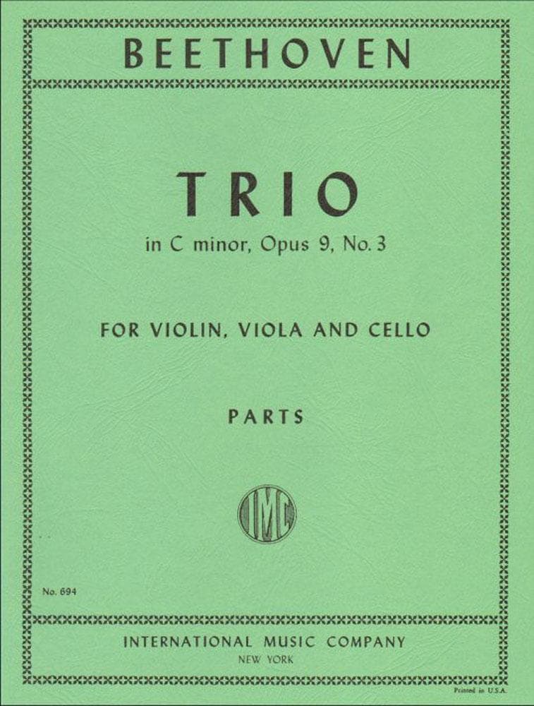 Beethoven Trio C Minor Op. 9 No. 3 Sheet Music