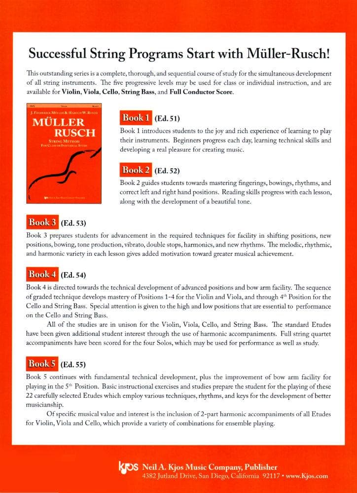 Müller/Rusch - String Method - Viola - Book 3 - Neil A Kjos