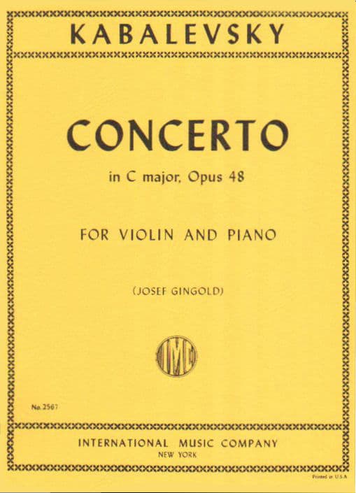 Kabalevsky C Major Concerto Op. 48 Sheet Music