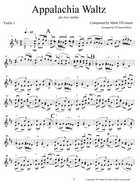 O'Connor, Mark - Appalachia Waltz for 2 Violins - Violin 1 - Digital Download