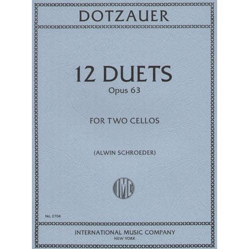 Dotzauer 12 Duets Op. 63 Cello Sheet Music