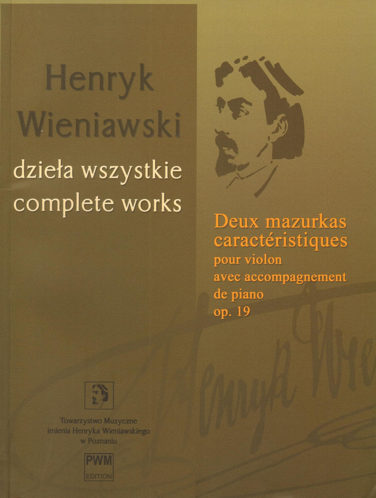 Wieniawski, Henryk - Two Mazurkas, Op. 19 - for Violin and Piano - edited by Zofia Chechlinska - PWM Edition