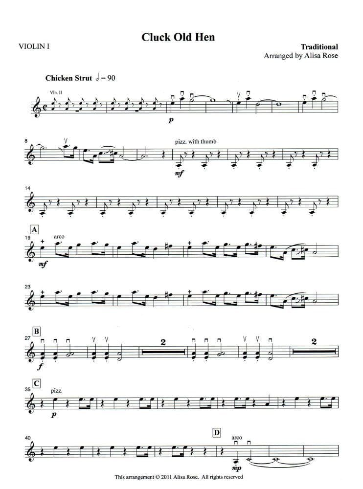 American Fiddle Tunes for Beginning String Orchestra - Score and Parts - Arranged by Alisa Rose - String Letter Publishing