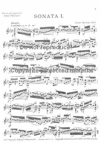 Bach, JS - 6 Sonatas and Partitas, BWV 1001-1006 - Solo Violin - edited by Eduard Herrmann - G Schirmer Edition