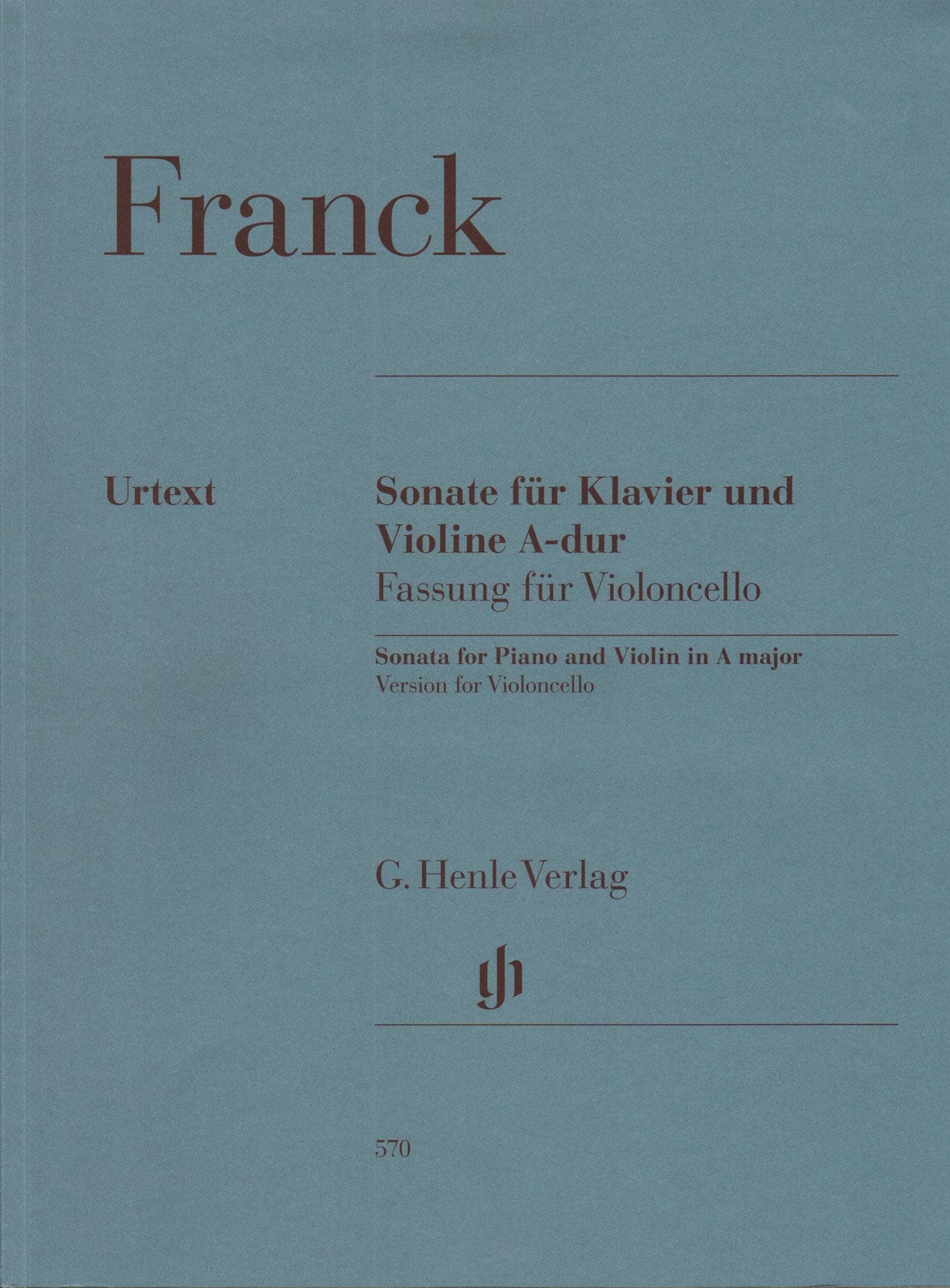 Franck Sonata for Piano & Cello in A Major Sheet Music