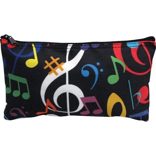 Zipper Pouch - Multi Color Music Notes Design