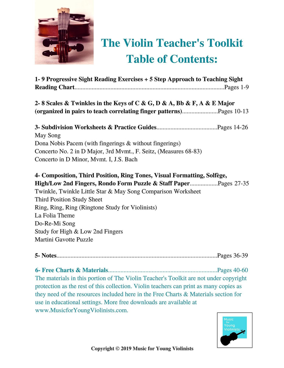 Figi, Heather - The Violin Teacher's Toolkit - Digital Download