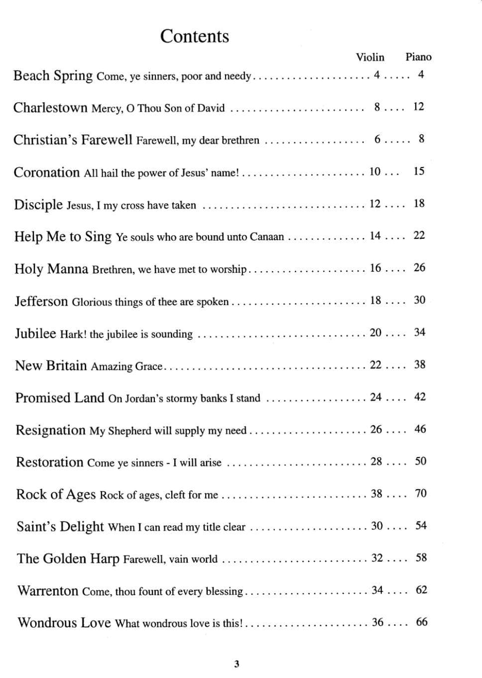 Duncan - Violin Solos On Early American Hymn Tunes. For Violin and Piano. Published by Mel Bay.