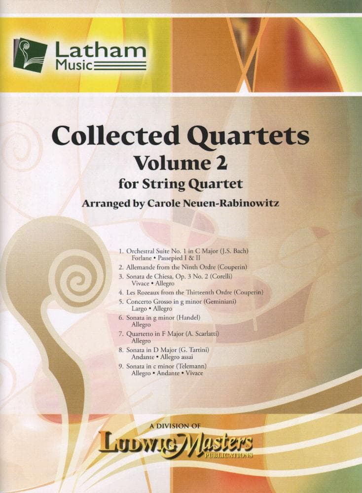 Rabinowitz, Carole Neuen -Collected Quartets, Volume 2 - for String Quartet - Latham Music Enterprise