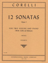 Corelli, Arcangelo - 12 Trio Sonatas, Op 1 - Volume 2, No 4-6 for Two Violins and Piano (With Cello ad libitum) - International Edition