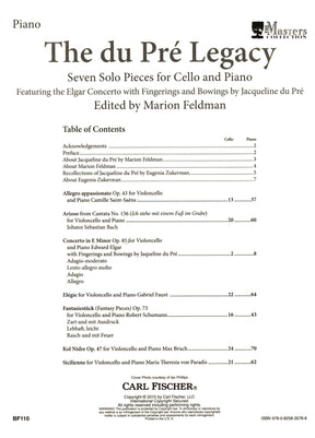 Jacqueline du Pre - The du Pre Legacy - Seven Solos for Cello and Piano - Carl Fischer