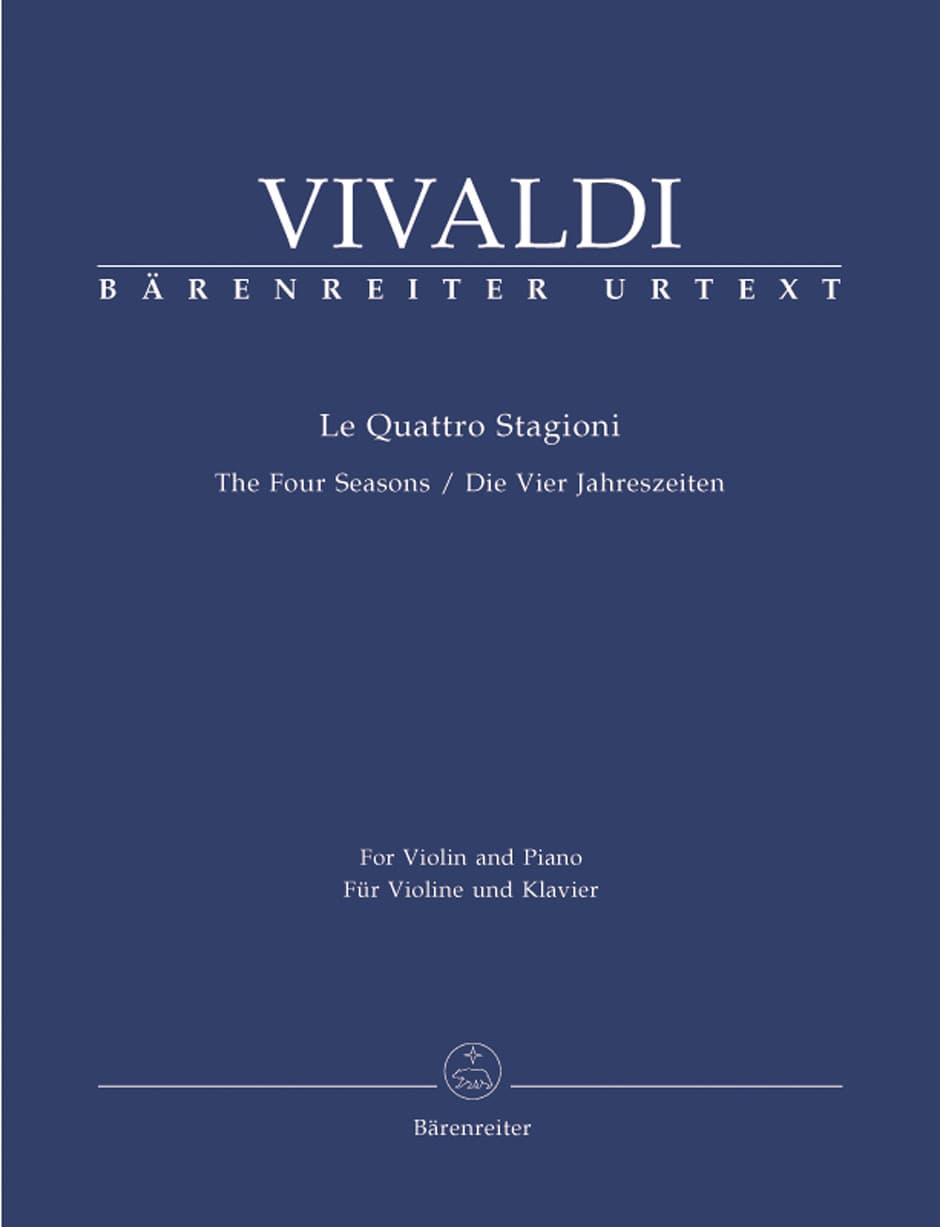 Vivaldi, Antonio - Four Seasons ( Complete ) For Violin and Piano URTEXT Published by Barenreiter
