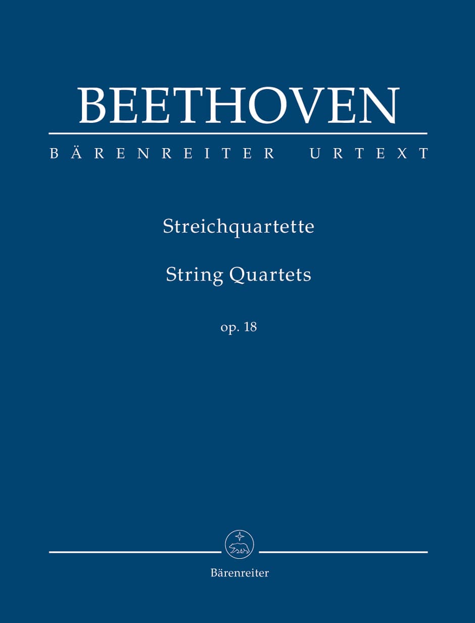 Beethoven, Ludwig - String Quartets, Op 18 - Study Score - edited by Jonathan Del Mar - Barenreiter URTEXT