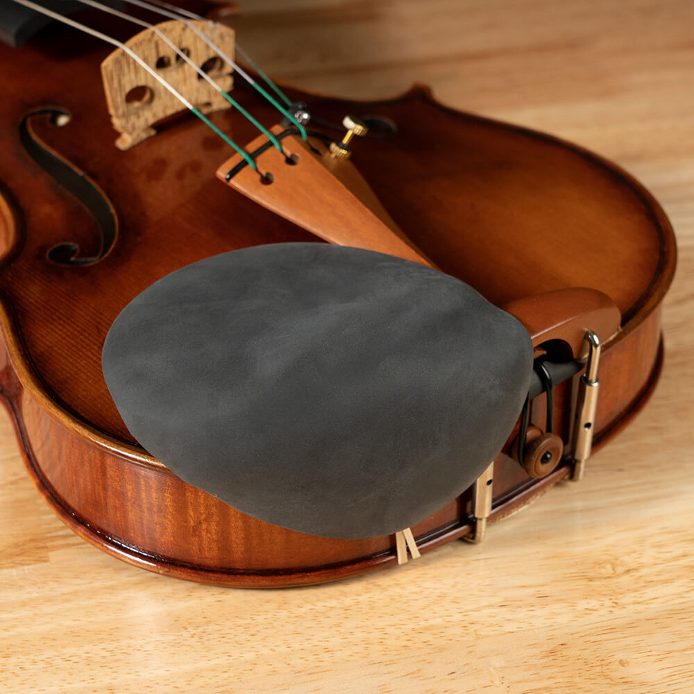 Strad Pad Chinrest Cover - Medium - Ebony Elastic Attach