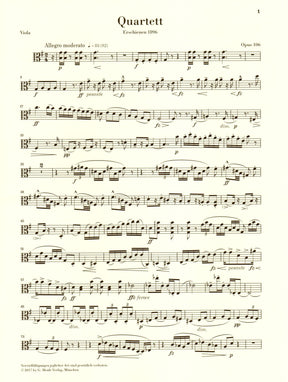 Dvorak, Antonin - String Quartet in G major - Opus 106 - Parts Only - Edited by Peter Jost - G Henle Verlag URTEXT