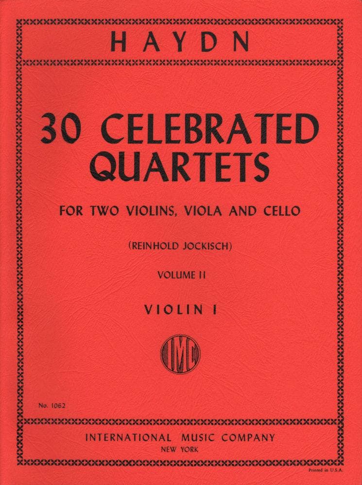 Haydn, Franz Joseph - 30 Celebrated Quartets, Volume 2 - String Quartet - edited by Reinhold Jockisch - International Edition