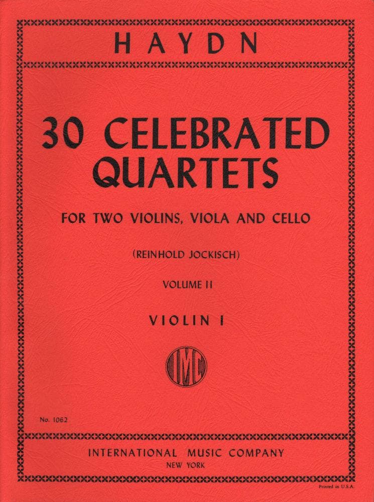 Haydn, Franz Joseph - 30 Celebrated Quartets, Volume 2 - String Quartet - edited by Reinhold Jockisch - International Edition