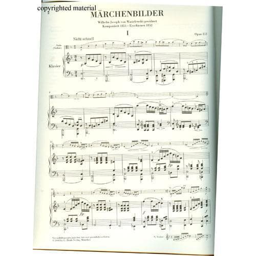 Schumann, Robert - Marchenbilder (Fairy Tales), Op 113 For Viola and Piano URTEXT Published by G Henle Verlag