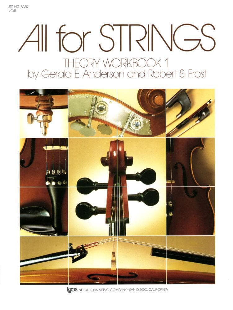 All For Strings - Theory Workbook 1 for Double Bass by Gerald E Anderson and Robert S Frost