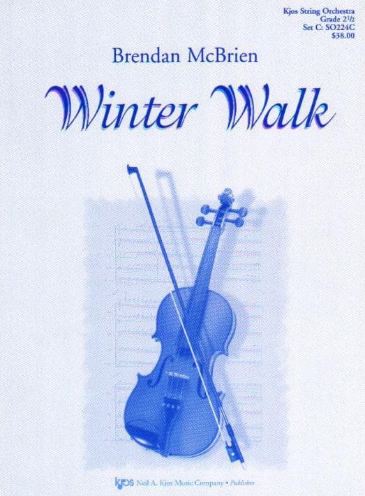 McBrien, Brendan - Winter Walk - for String Orchestra - Score and Parts - Kjos Music Co