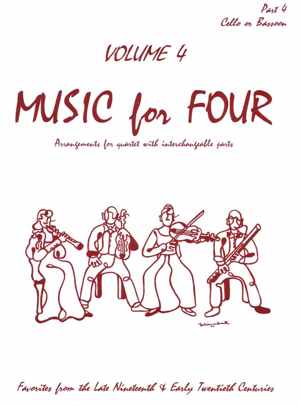 Music for Four, Volume 4 - Part 4 (Cello/Bassoon) - arranged by Daniel Kelley - Last Resort Music