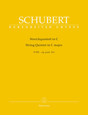 Schubert, Franz - Quintet in C Major, Op 163, D 956 - PARTS ONLY - Barenretier URTEXT