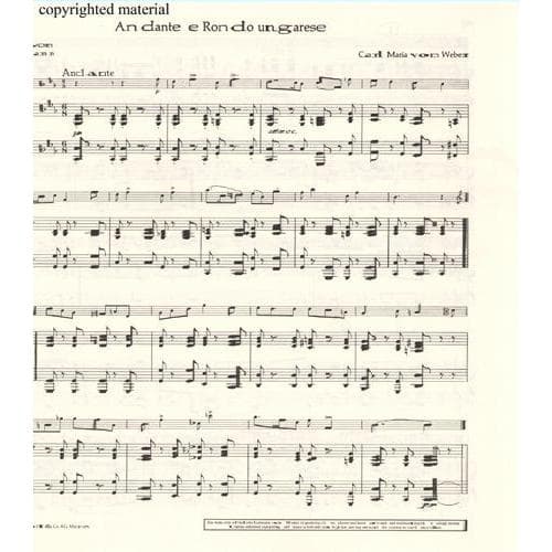 Weber - Andante and Rondo Ongarese, Op 35 For Viola and Piano Published by Schott Music