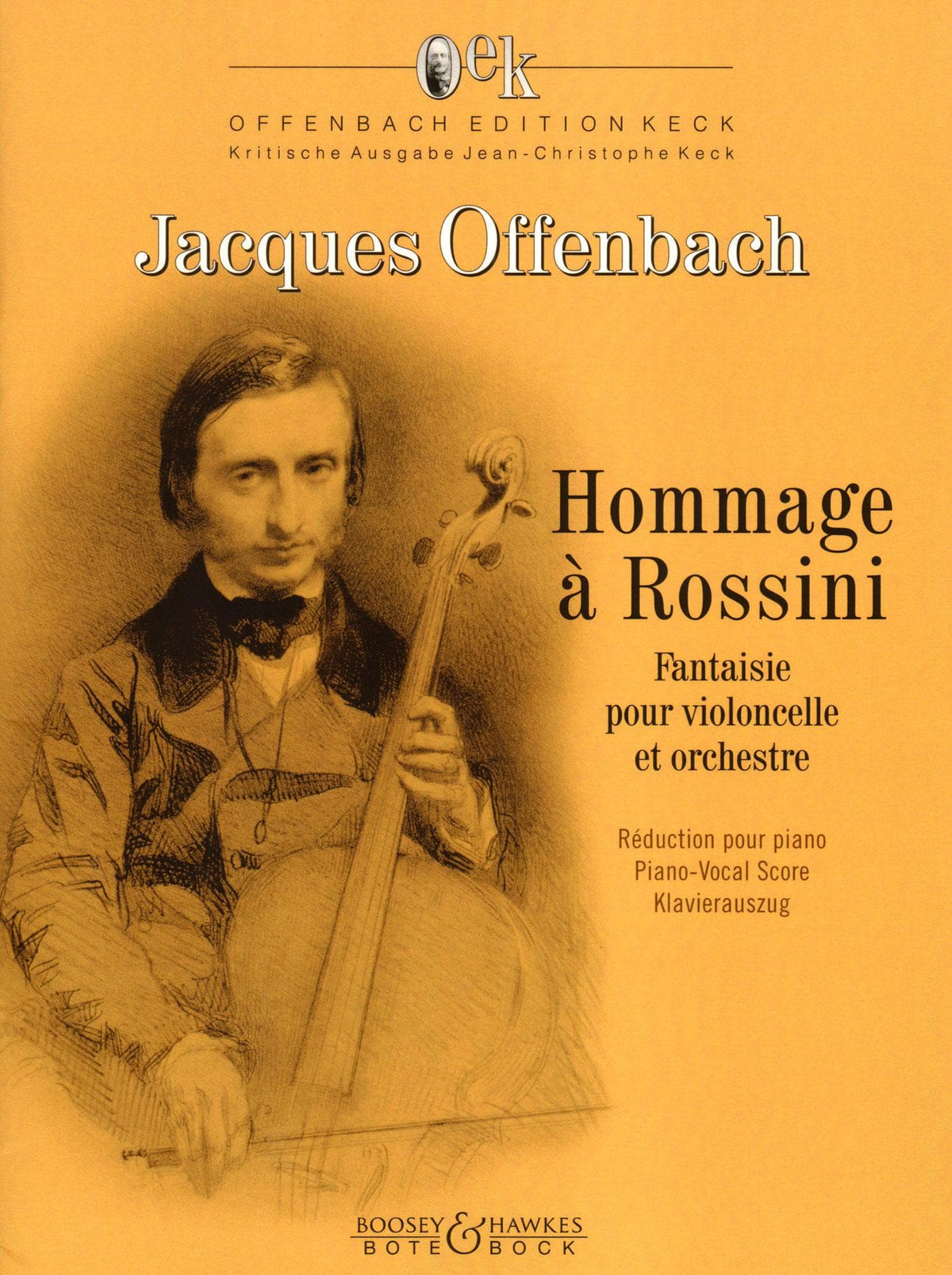 Offenbach, Jacques - Hommage a Rossini - for Cello and Piano - edited by Keck - Boosey & Hawkes