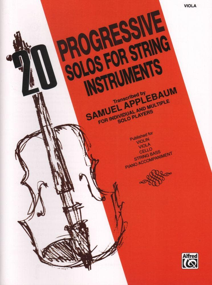 Applebaum, Samuel -20 Progressive Solos For String Instruments for Viola - Belwin/Mills Publication