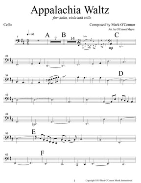 O'Connor, Mark - Appalachia Waltz for Violin, Viola, and Cello - Cello - Digital Download
