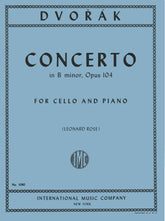 Dvorak, Antonin - Cello Concerto in B Minor, Op 104 - Cello and Piano - edited by Rose - International Music Company