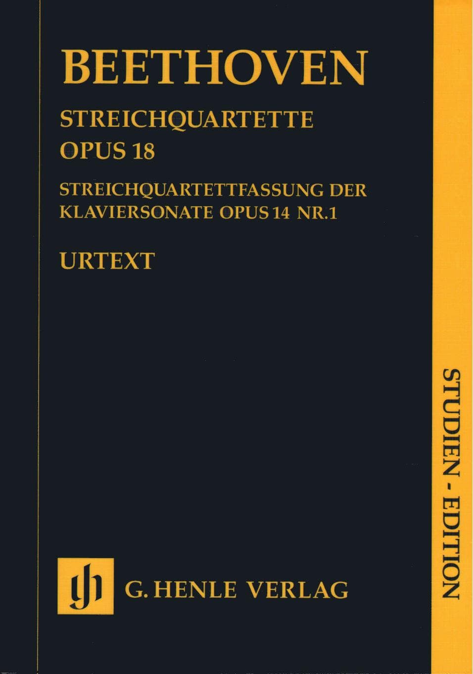 Beethoven - String Quartets, Op. 14 and Op. 18 - G. Henle Verlag - Study Score Only
